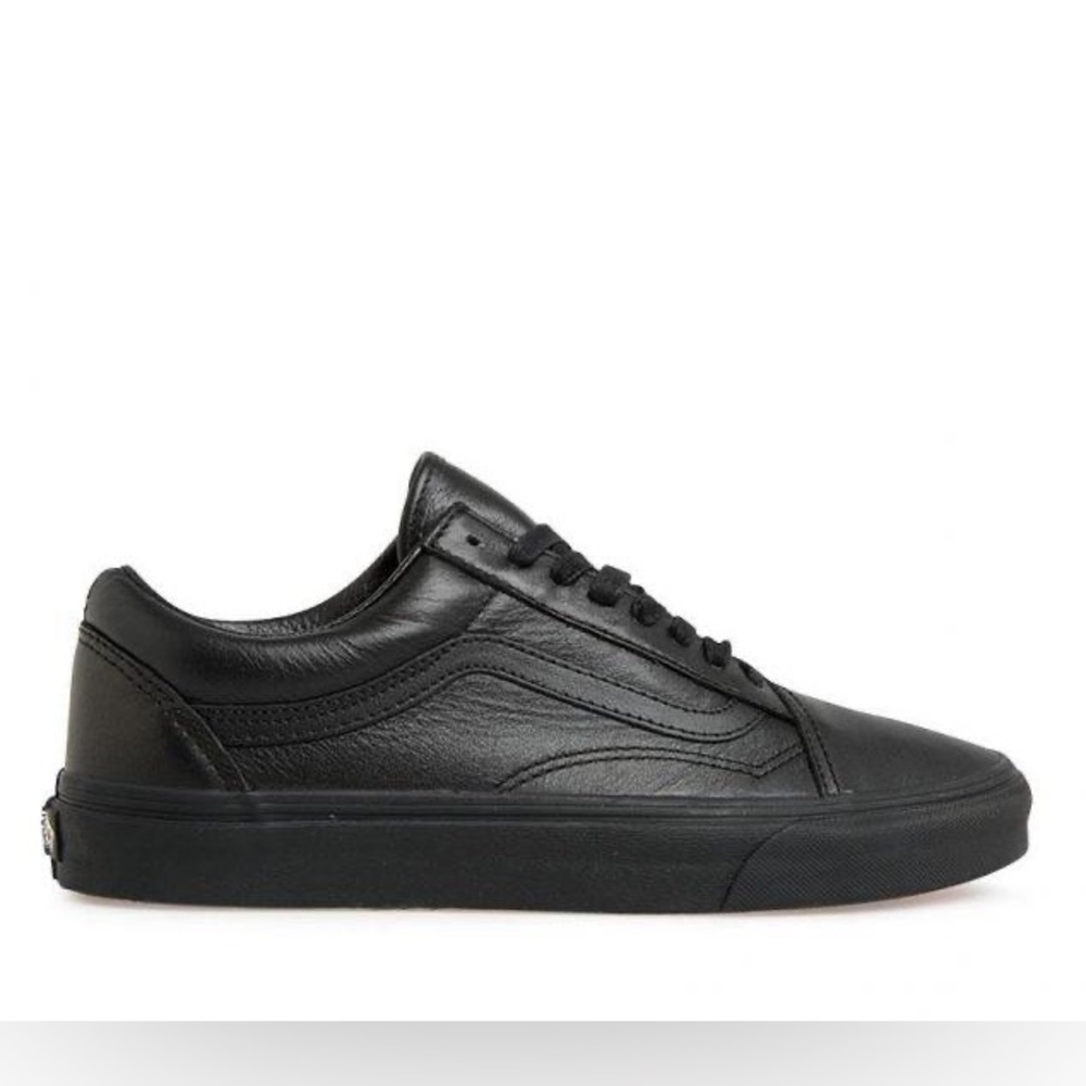 Vans womens black leather old skool